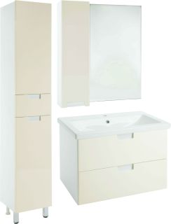 Зеркало-шкаф Bellezza Пегас 80см левый бежевый 00000008053